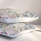 Pink Blue Green Leaf Flower Paisley Pillow Sham Gallery Image 3