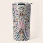 Pink Blue Green Leaf Flower Paisley Travel Mug Gallery Image 1