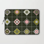 Talavera Mexican Tile - Blush & Sage Palette Laptop Sleeve Gallery Image 1