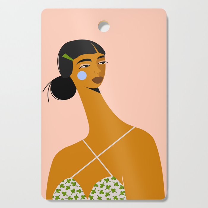 Green Hair Clip Cutting Board Gallery Image 1