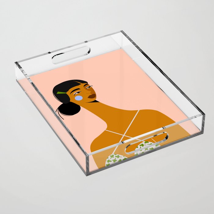 Green Hair Clip Acrylic Tray Gallery Image 1