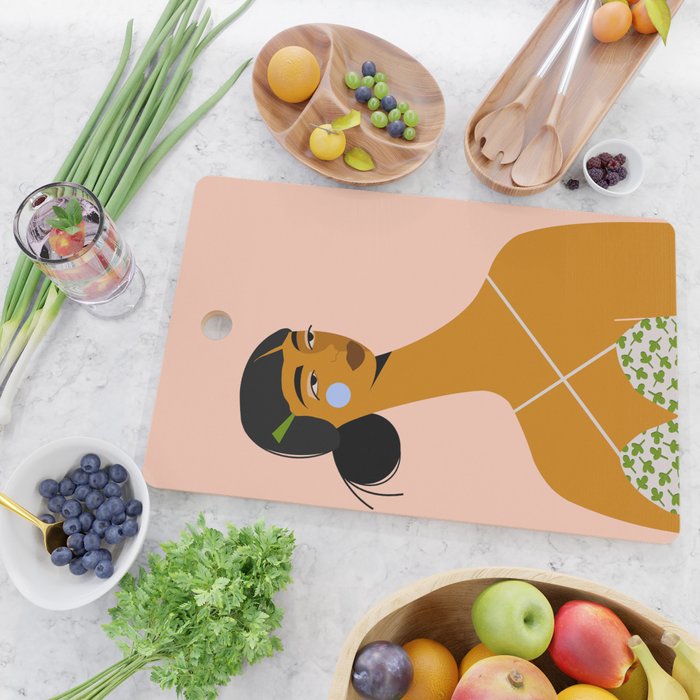Green Hair Clip Cutting Board Gallery Image 2