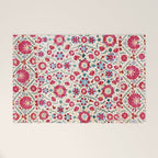 Kermina Suzani South West Uzbekistan Embroidery Print Welcome Mat Gallery Image 1