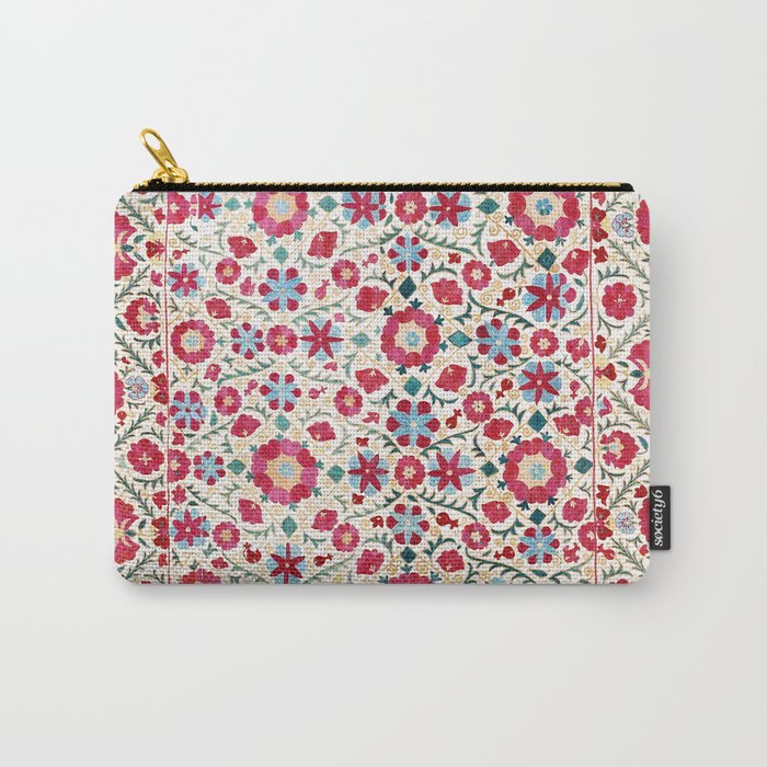 Kermina Suzani South West Uzbekistan Embroidery Print Carry All Pouch Gallery Image 1