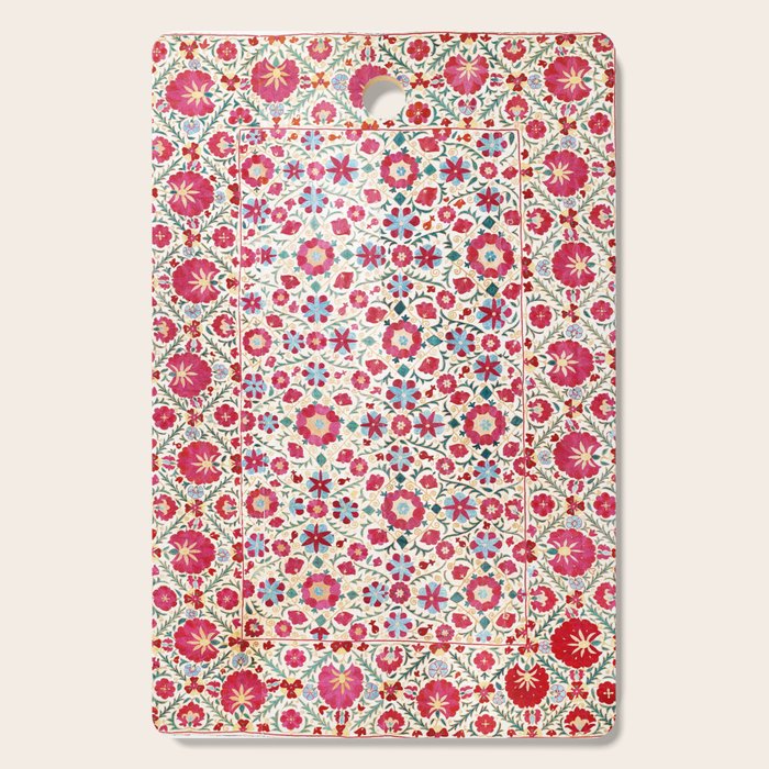 Kermina Suzani South West Uzbekistan Embroidery Print Cutting Board Gallery Image 1