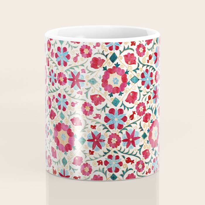 Kermina Suzani South West Uzbekistan Embroidery Print Coffee Mug Gallery Image 4