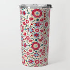 Kermina Suzani South West Uzbekistan Embroidery Print Travel Mug Gallery Image 2