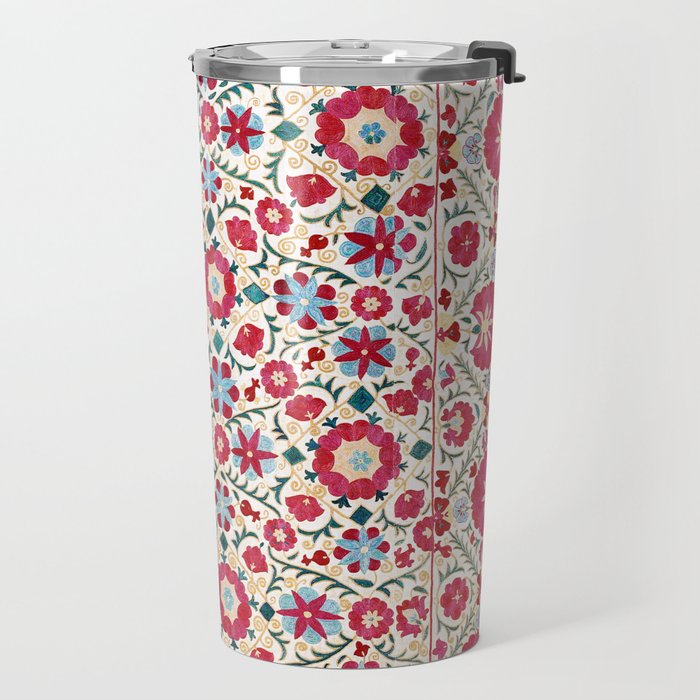 Kermina Suzani South West Uzbekistan Embroidery Print Travel Mug Gallery Image 2