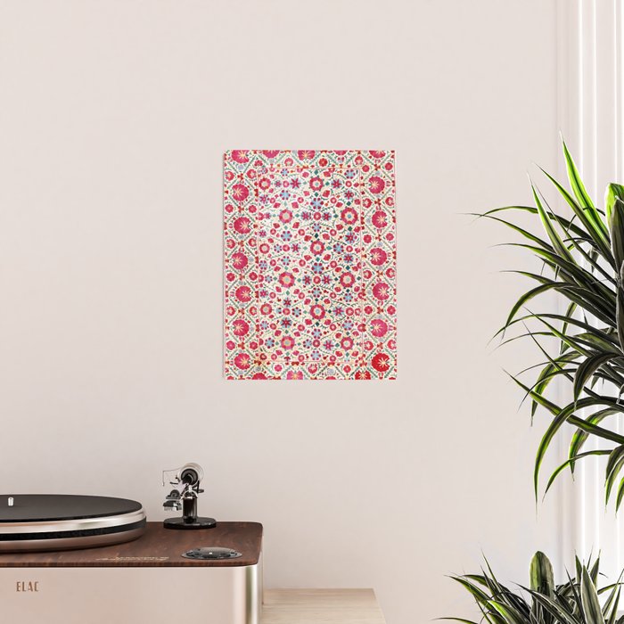 Kermina Suzani South West Uzbekistan Embroidery Print Poster Gallery Image 2