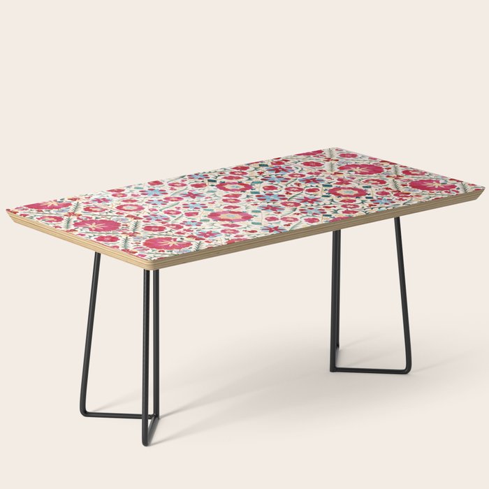 Kermina Suzani South West Uzbekistan Embroidery Print Coffee Table Gallery Image 1