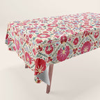Kermina Suzani South West Uzbekistan Embroidery Print Tablecloth Gallery Image 1