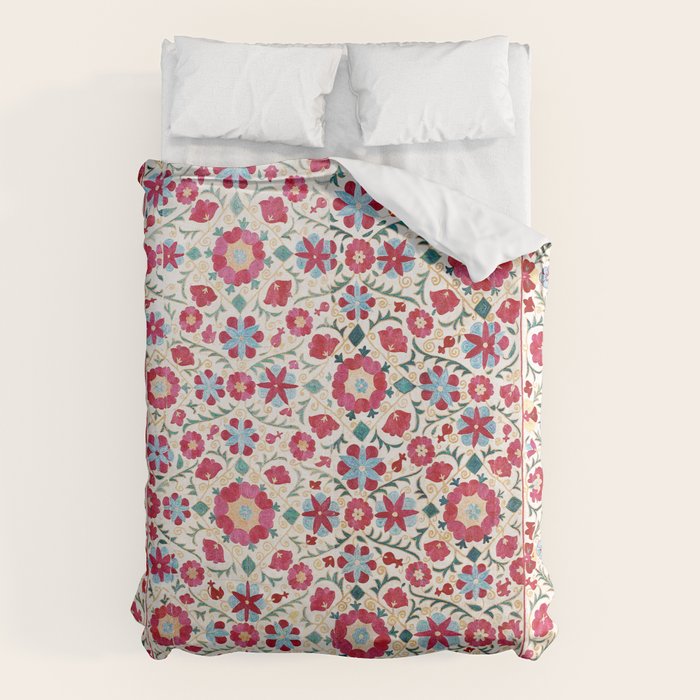 Kermina Suzani South West Uzbekistan Embroidery Print Duvet Cover Gallery Image 6