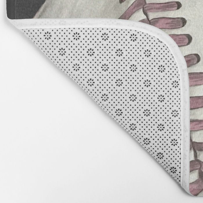 Vintage Baseball Art Bath Mat Gallery Image 2