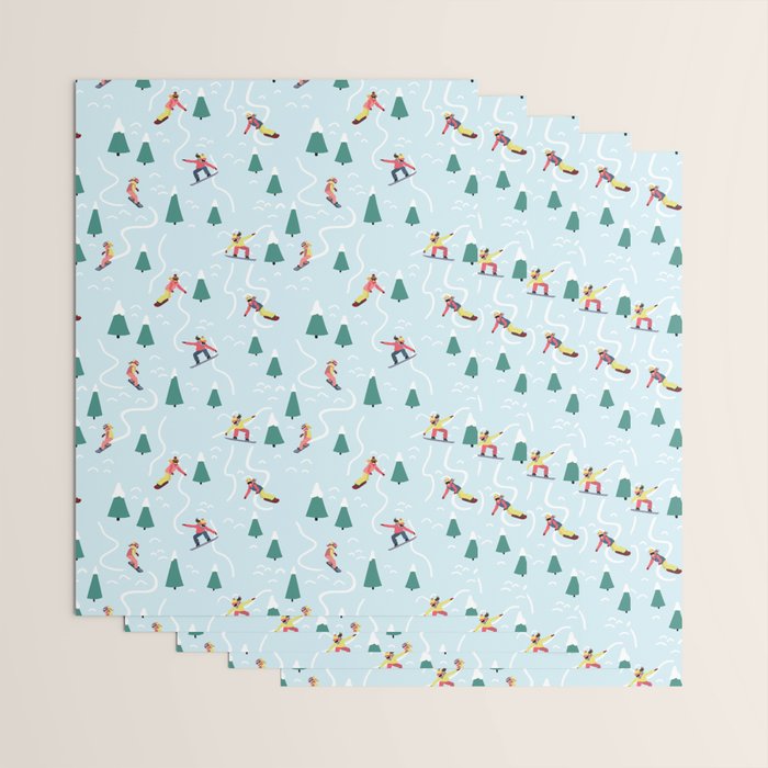 Snowboarding Girls Wrapping Paper Gallery Image 3