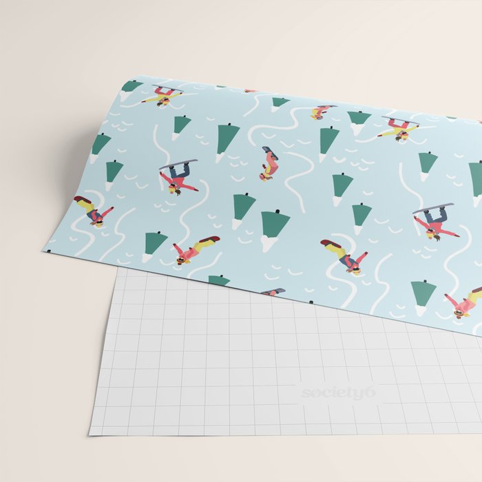 Snowboarding Girls Wrapping Paper Gallery Image 2