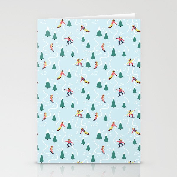 Snowboarding Girls Stationery Card Gallery Image 1