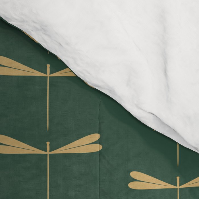 Dragonfly Pattern XVII Kelly Green Comforter Gallery Image 4