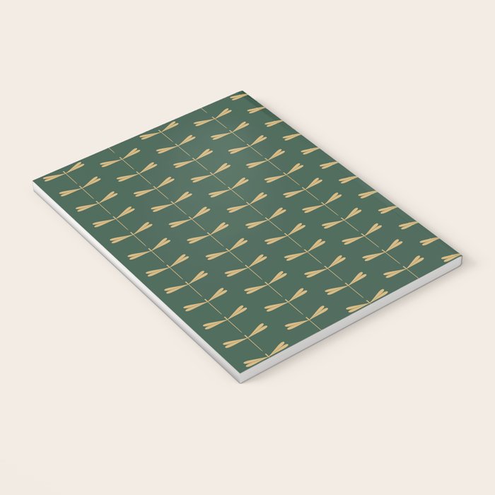 Dragonfly Pattern XVII Kelly Green Notebook Gallery Image 3