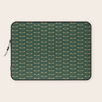 Dragonfly Pattern XVII Kelly Green Laptop Sleeve Gallery Image 1