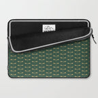 Dragonfly Pattern XVII Kelly Green Laptop Sleeve Gallery Image 2