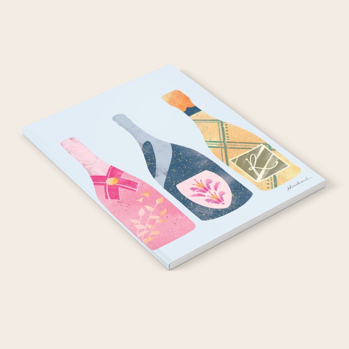 Champagne Bottles - Blue Ver. Notebook Gallery Image 2