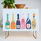 Champagne Bottles - Blue Ver. Credenza Gallery Image 1