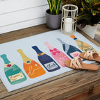 Champagne Bottles - Blue Ver. Outdoor Rug Gallery Image 2