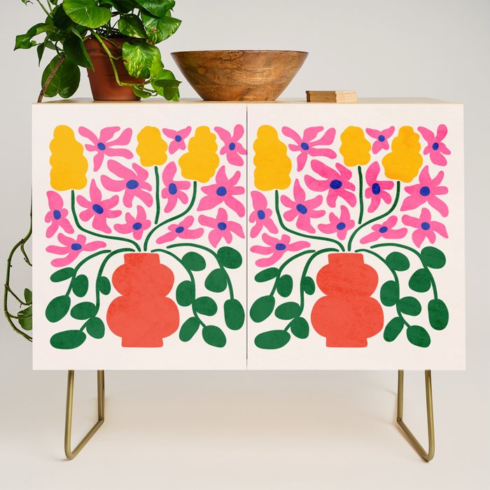 FOLIAGE 004: Lily & Orchid | Flower Market Credenza Gallery Image 1