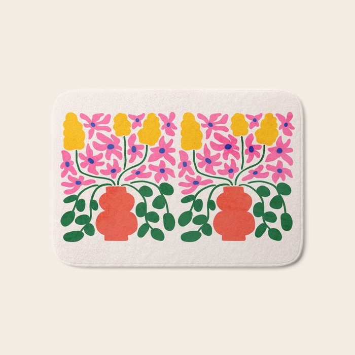 FOLIAGE 004: Lily & Orchid | Flower Market Bath Mat Gallery Image 1