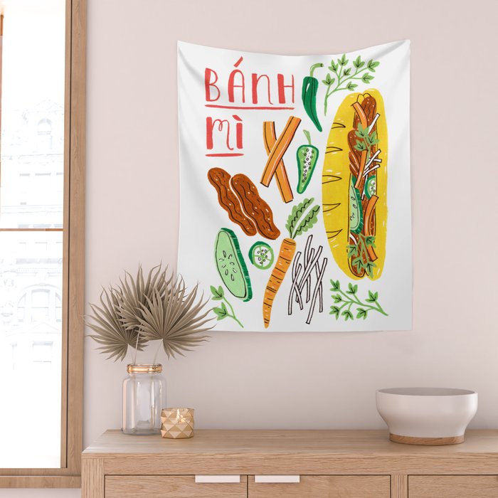 Banh Mi Wall Tapestry Gallery Image 2