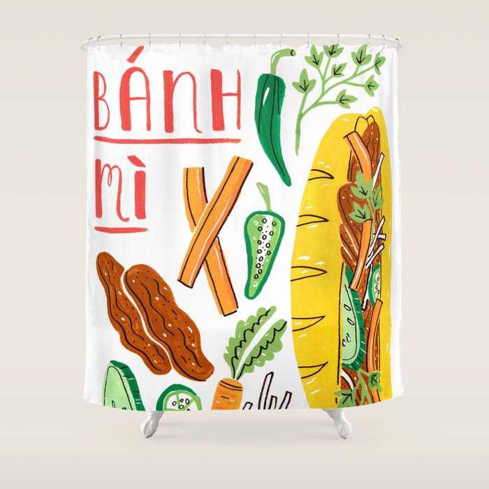Banh Mi Shower Curtain Gallery Image 1