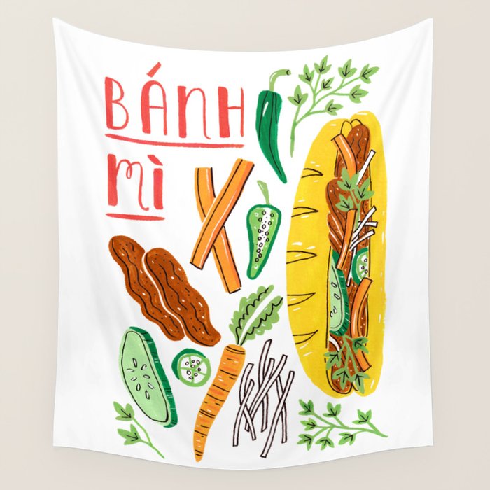 Banh Mi Wall Tapestry Gallery Image 4