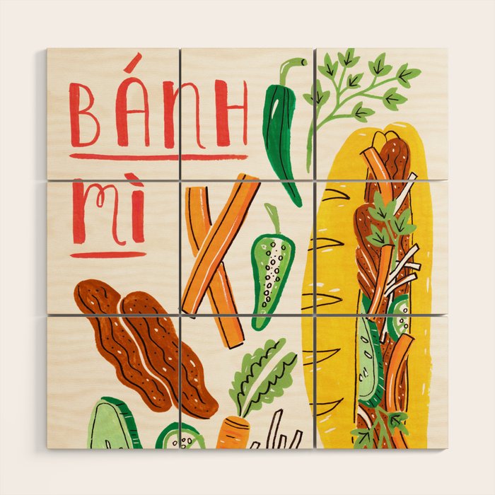 Banh Mi Wood Wall Art Gallery Image 1