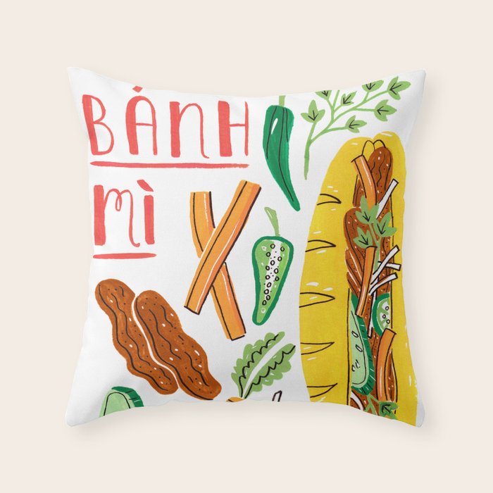 Banh Mi Throw Pillow Gallery Image 1