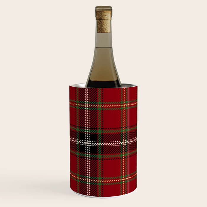 Classic Christmas Red Tartan Plaid Wine Chiller Gallery Image 2