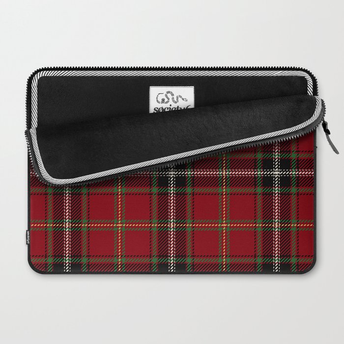 Classic Christmas Red Tartan Plaid Laptop Sleeve Gallery Image 2