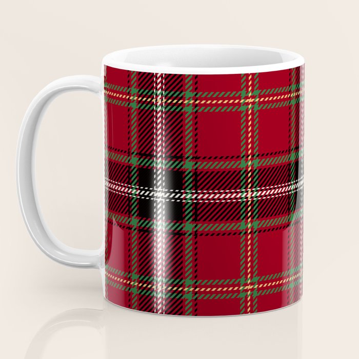 Classic Christmas Red Tartan Plaid Coffee Mug Gallery Image 3