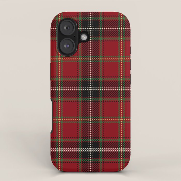 Classic Christmas Red Tartan Plaid iPhone Case Gallery Image 1