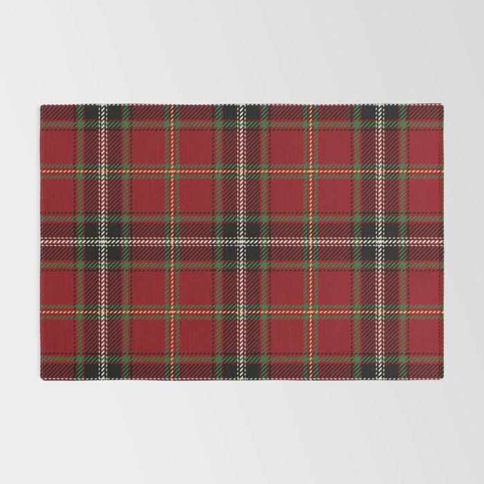 Classic Christmas Red Tartan Plaid Rug Gallery Image 2