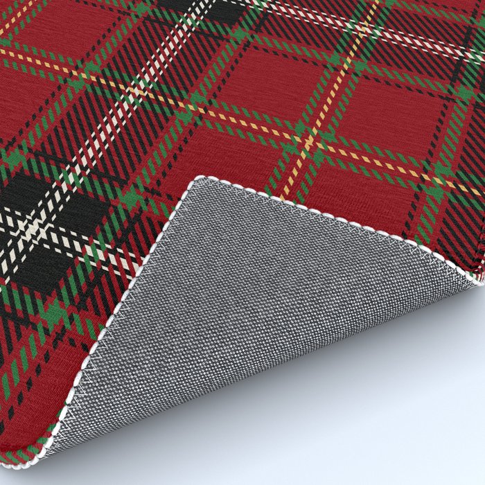 Classic Christmas Red Tartan Plaid Rug Gallery Image 4