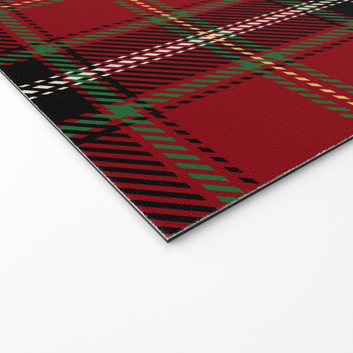 Classic Christmas Red Tartan Plaid Welcome Mat Gallery Image 2