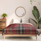 Classic Christmas Red Tartan Plaid Comforter Gallery Image 3