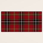 Classic Christmas Red Tartan Plaid Desk Mat Gallery Image 3