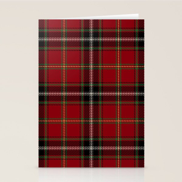Classic Christmas Red Tartan Plaid Stationery Card Gallery Image 2