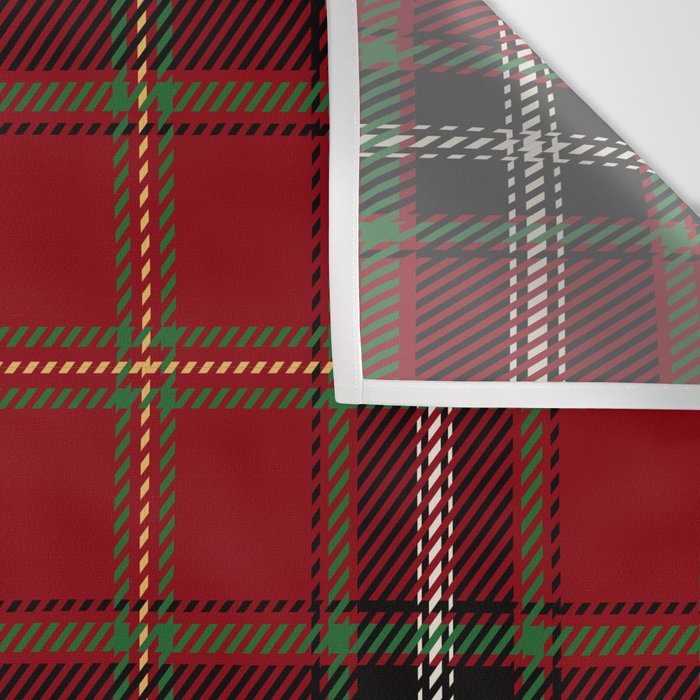 Classic Christmas Red Tartan Plaid Wall Tapestry Gallery Image 3