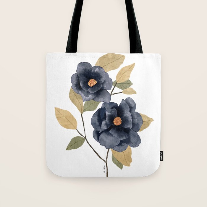 Blue watercolor roses Tote Bag Gallery Image 1