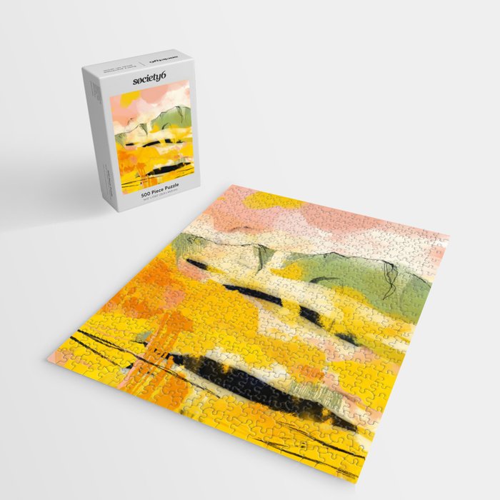 landscape abtract - paysage jaune Jigsaw Puzzle Gallery Image 2