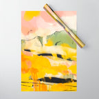 landscape abtract - paysage jaune Wrapping Paper Gallery Image 1
