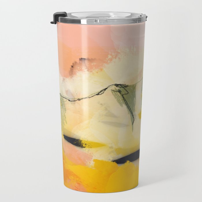 landscape abtract - paysage jaune Travel Mug Gallery Image 3