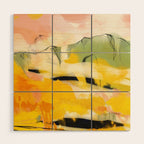 landscape abtract - paysage jaune Wood Wall Art Gallery Image 1